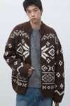 General Idea UNISEX High Neck Nordic Zip-Up Cardigan