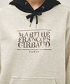 Marithé François Girbaud SHADOW CLASSIC LOGO COLOR BLOCK HOODIE oatmeal