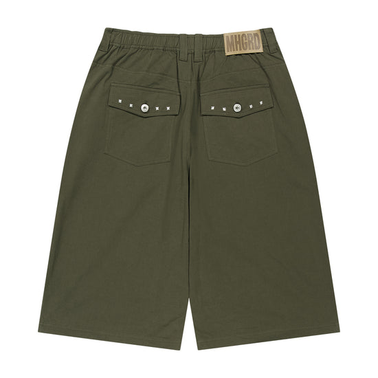 Mahagrid Cross Stud Twill Shorts