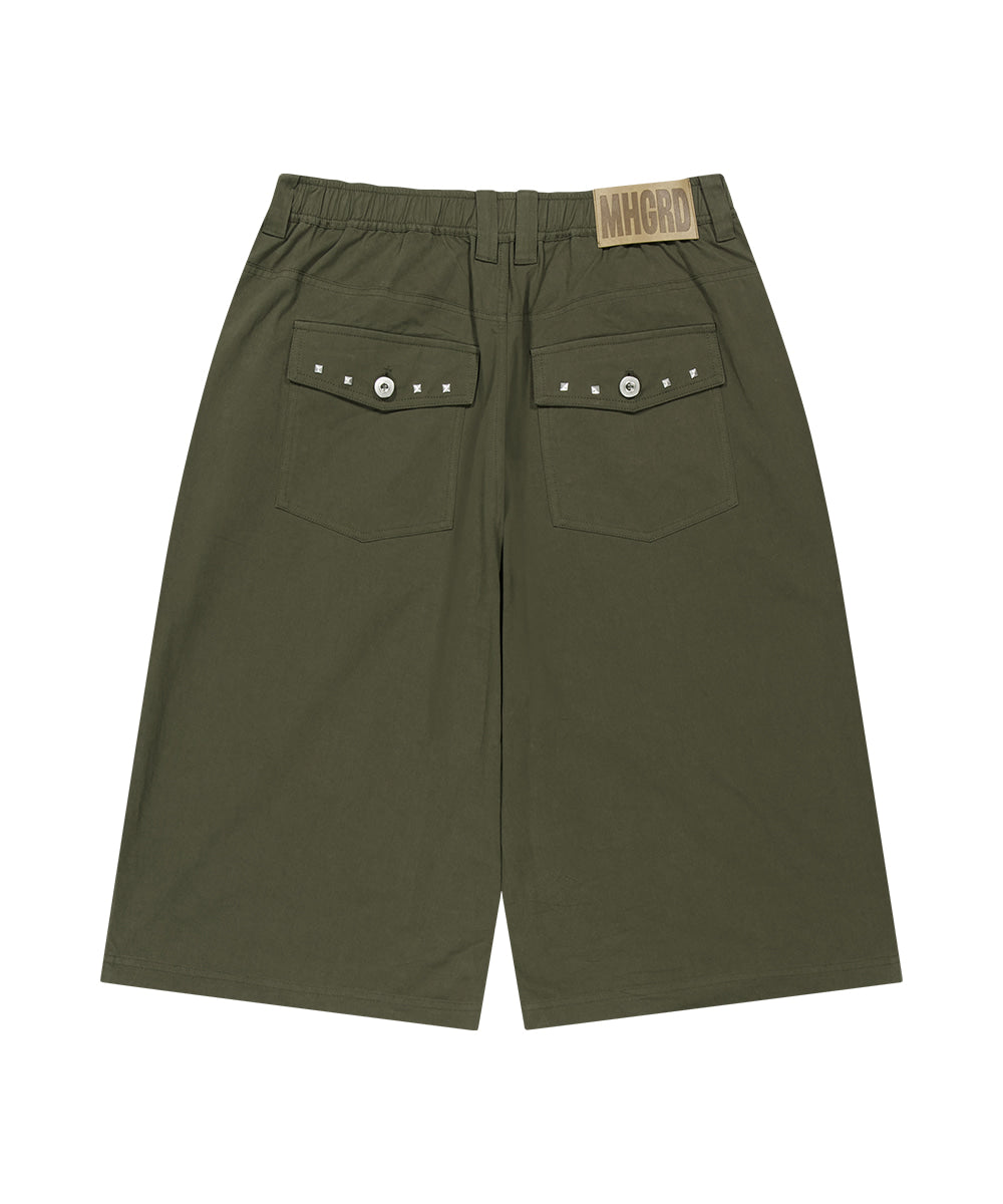 Mahagrid Cross Stud Twill Shorts