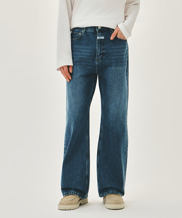 Marithé François Girbaud M Relaxed Fit Boots-Cut Denim Pants Blue