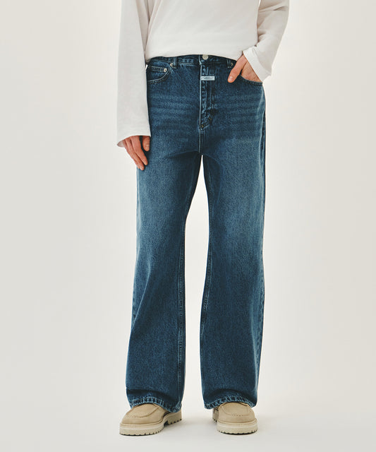 Marithé François Girbaud M Relaxed Fit Boots-Cut Denim Pants Blue