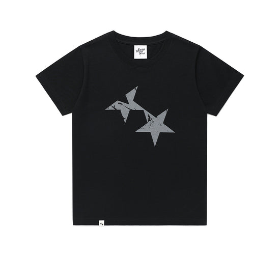 Cavish W TWIN STAR SS TEE [BLACK]