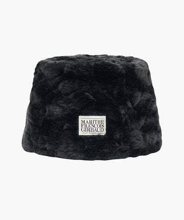 Marithé François Girbaud NU WEEK FUR BUCKET HAT black