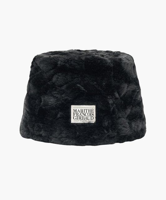 Marithé François Girbaud NU WEEK FUR BUCKET HAT black