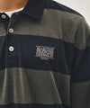 Marithé François Girbaud WASHED DENIM COLLAR LONG SLEEVE TEE blue