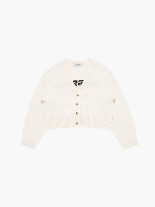 ADLV Woman Basic Logo Crop Cardigan