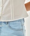 Marithé François Girbaud W CAP SLEEVE RIBBON BLOUSE
