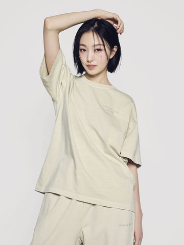 ADLV Basic Logo Pigment Washing Short Sleeve T-Shirt