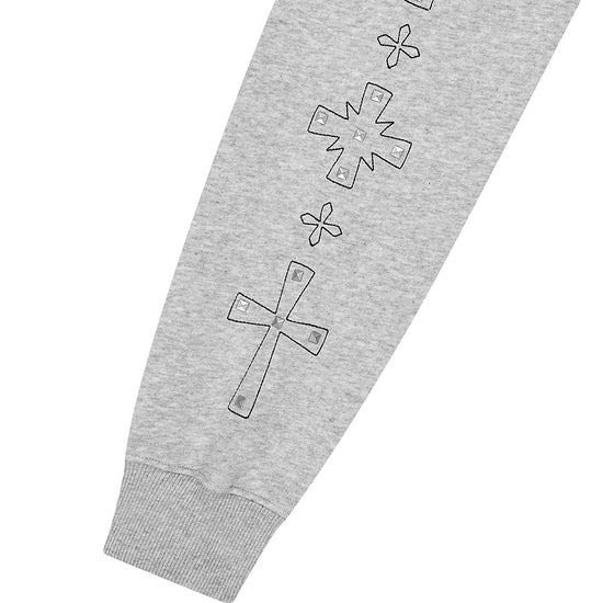 Mahagrid Cross Stud Hood Zip Up