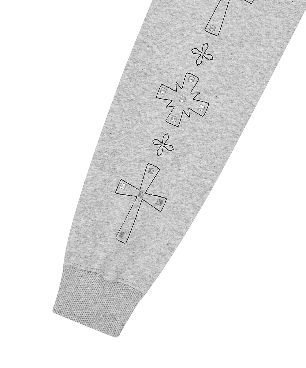 Mahagrid Cross Stud Hood Zip Up
