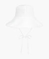 Marithé François Girbaud W STRAP SEERSUCKER WIDE BUCKET HAT ivory