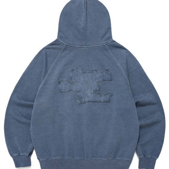 Cavish Raglan Pigment Seller Logo Hoodie Blue