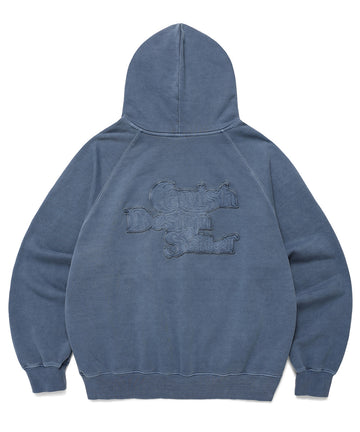 Cavish Raglan Pigment Seller Logo Hoodie Blue