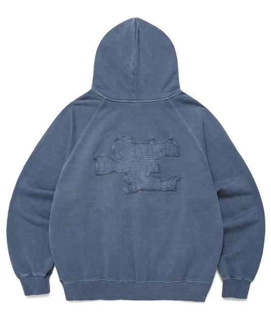 Cavish Raglan Pigment Seller Logo Hoodie Blue