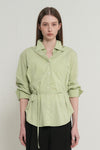 General Idea WOMAN Belted Pintuck Shirt