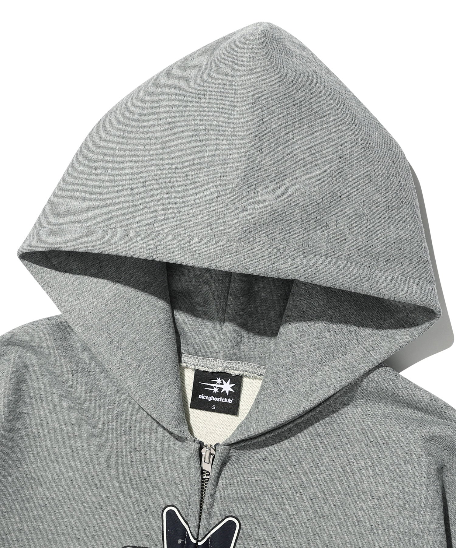 Nice Ghost Club Religious Symbols Hoodie Zip Up [Grey]