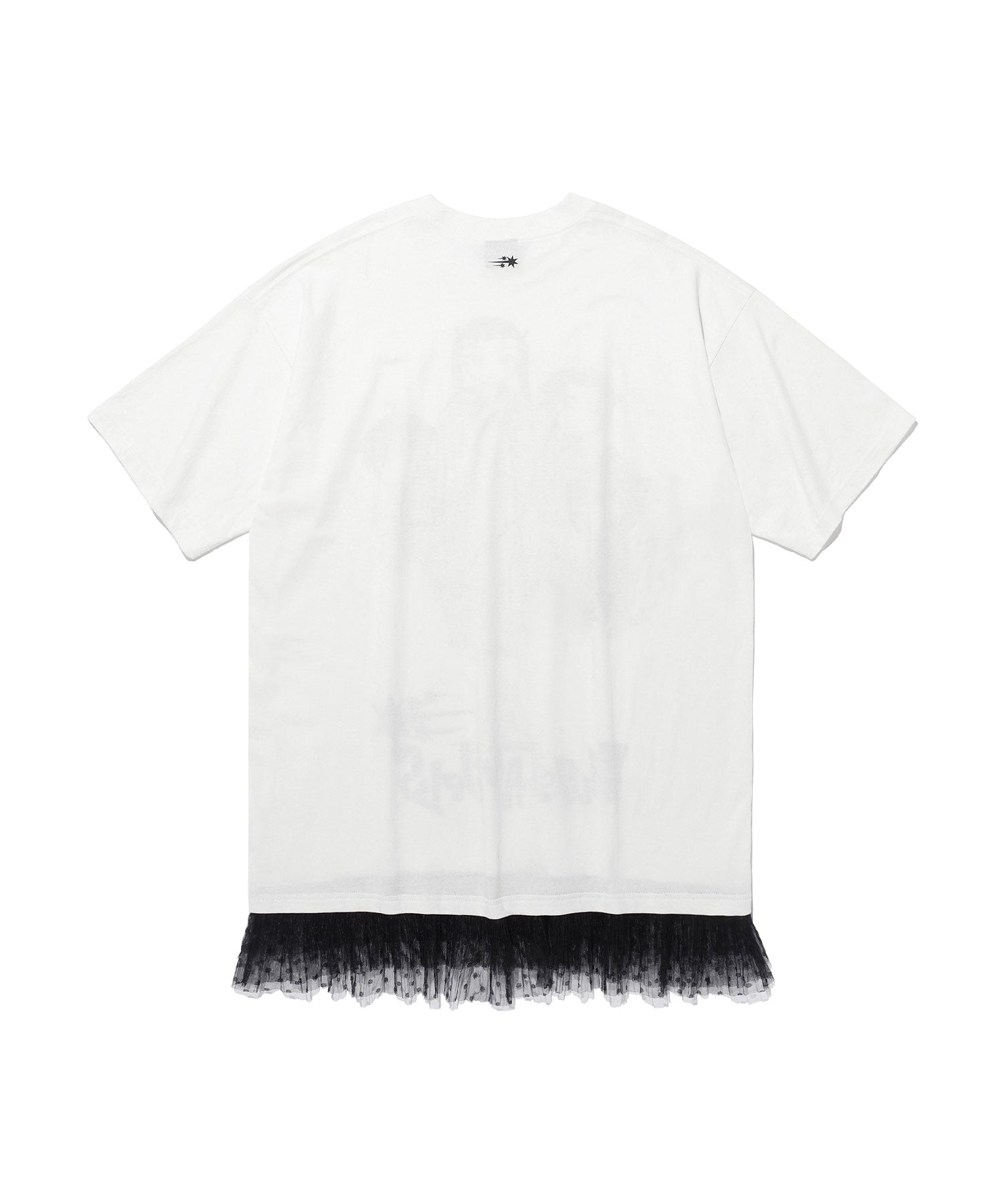 Nice Ghost Club Ghost Angels Lace Hem Line Big Big Tee [White]