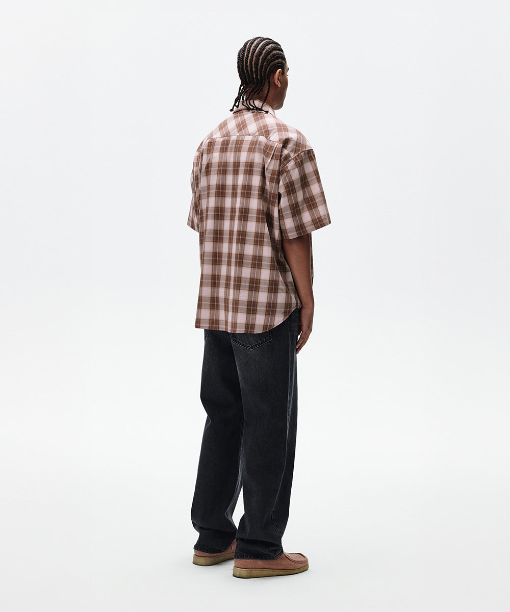 Mahagrid Ombre Check Half Shirt