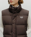 Marithé François Girbaud W Classic Logo Crop Down Vest Dark Brown