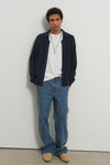 General Idea UNISEX Waffle Boucle Collar Cardigan [NAVY]