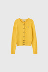 General Idea WOMAN GNRL Signature Superfine Wool Cable Cardigan [Light Grey]