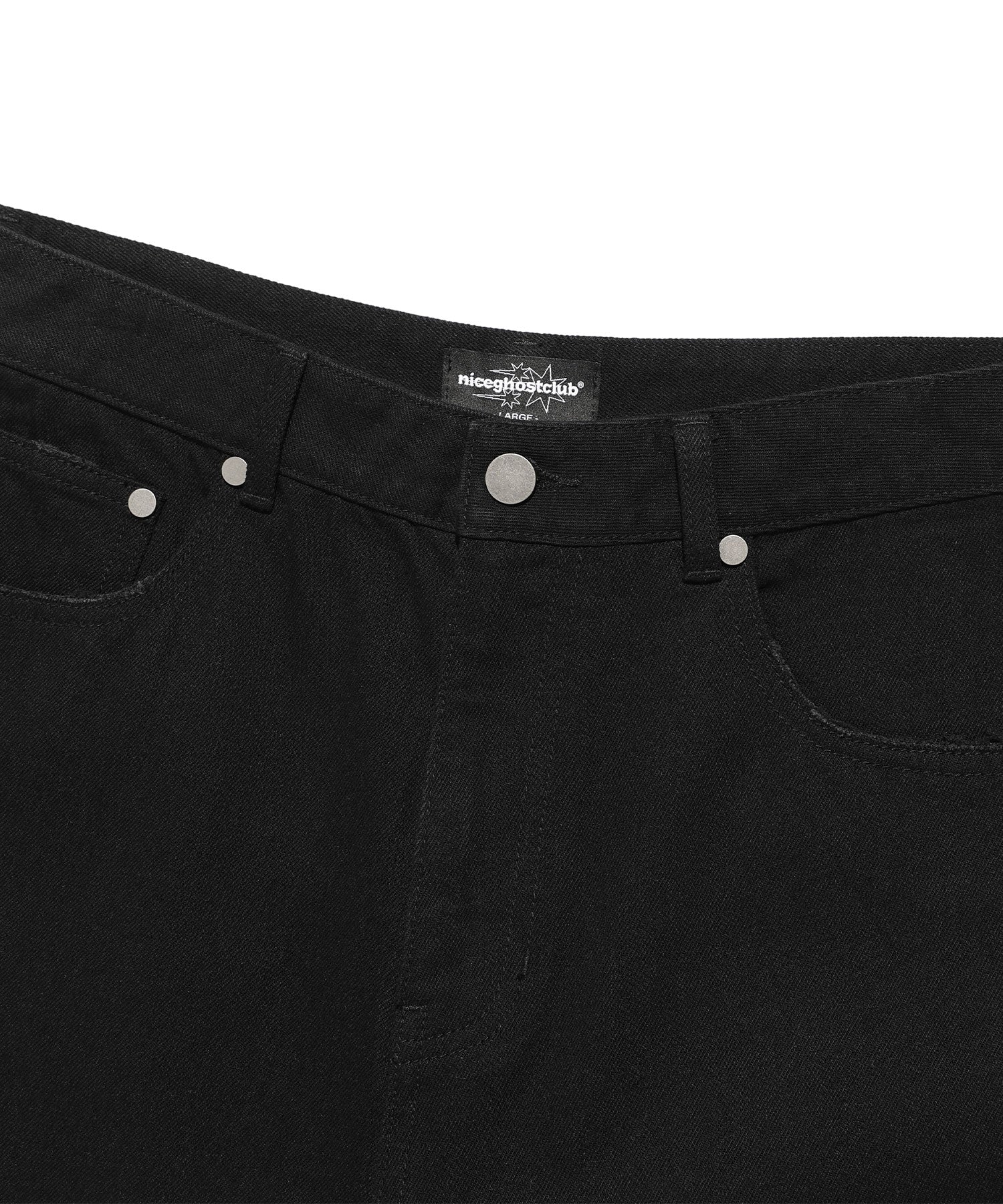 Nice Ghost Club Layered Mesh Denim Shorts