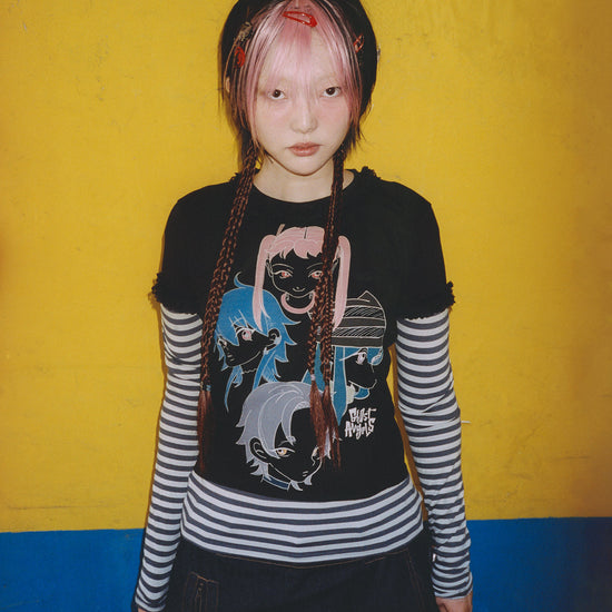 Nice Ghost Club Ghost Angels Lace Tee [Black]