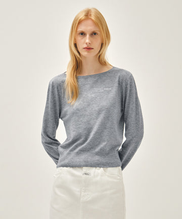 Marithé François Girbaud W BOAT NECK KNIT PULLOVER