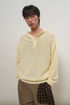 General Idea UNISEX Crochet Hooded Knit