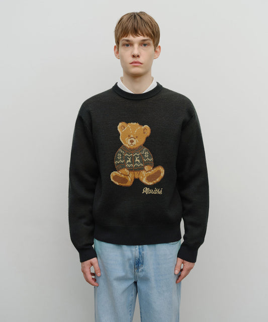 Marithé François Girbaud Doodle Bear Knit Pullover