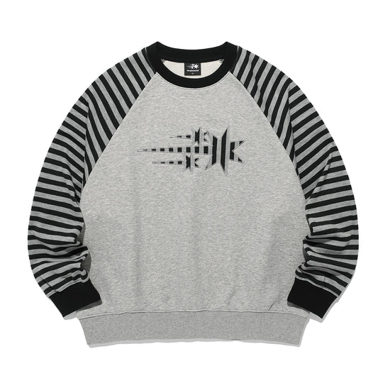 Nice Ghost Club Stripe 3Star Raglan Sweatshirt [Grey]