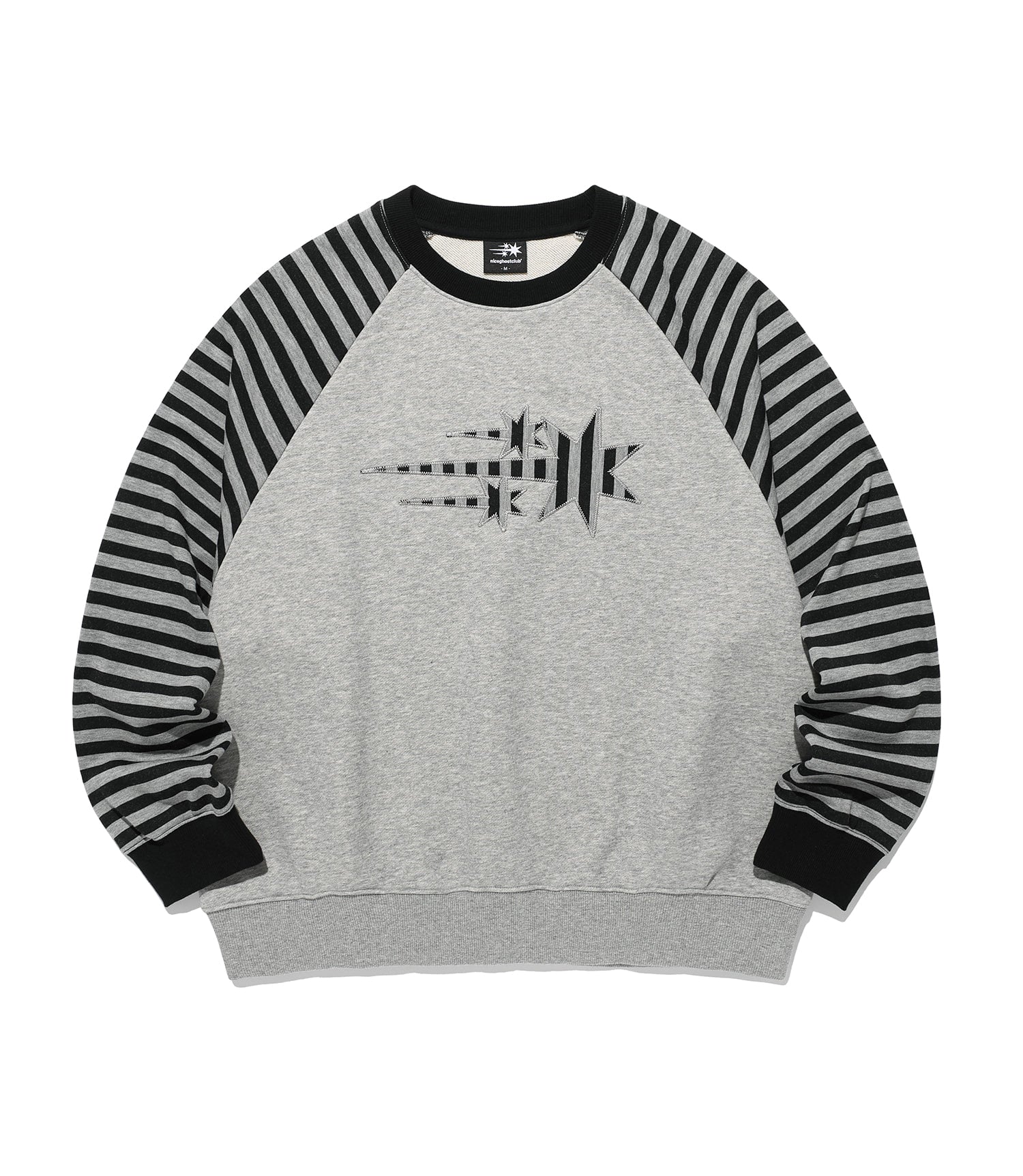 Nice Ghost Club Stripe 3Star Raglan Sweatshirt [Grey]