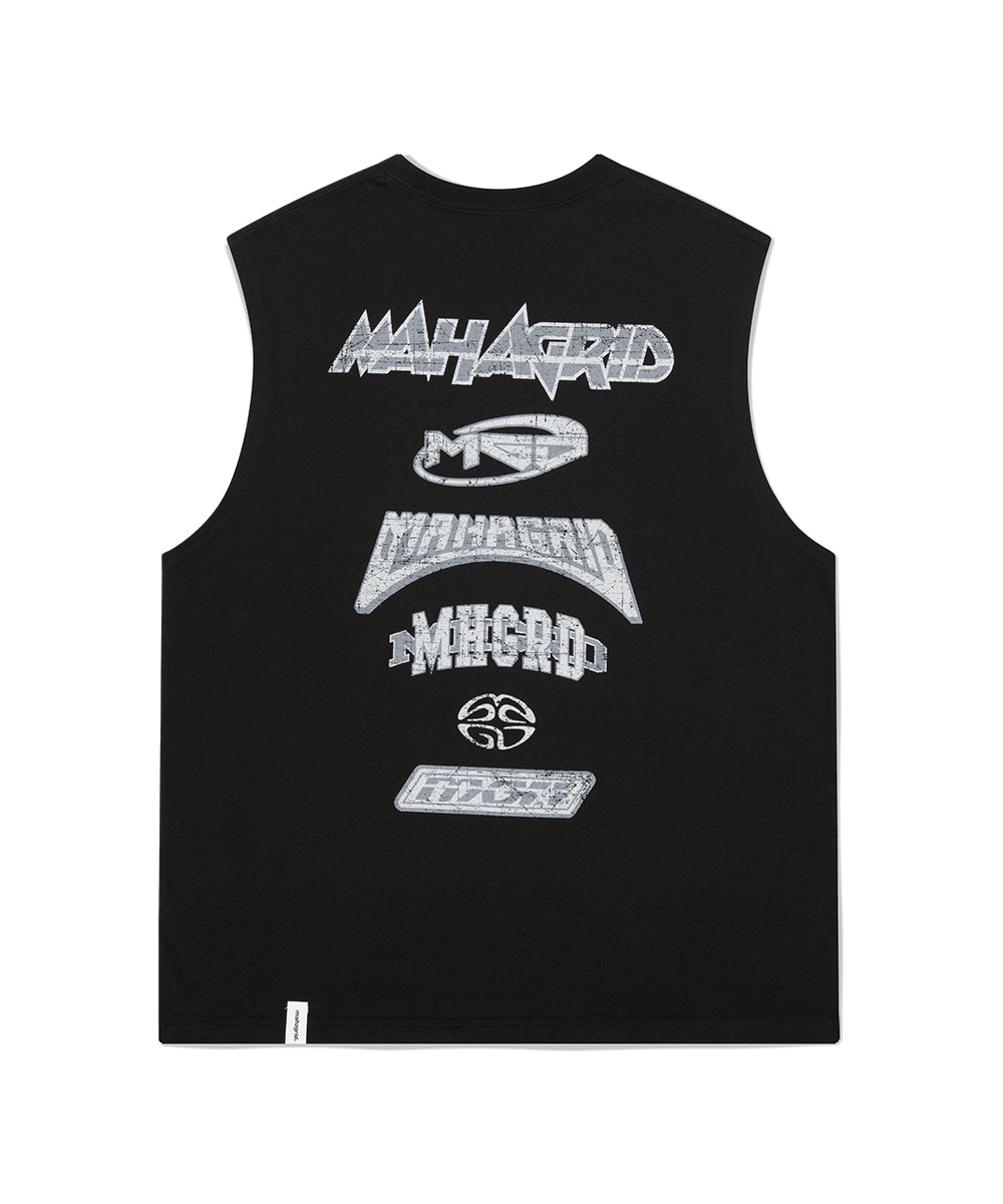 Mahagrid Multi Logo Sleevless Black