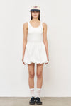 General Idea WOMAN Jersey Top Balloon One-Piece [WHITE]