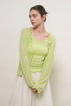 General Idea WOMAN Punching Ruffle Sleeveless Cardigan Set