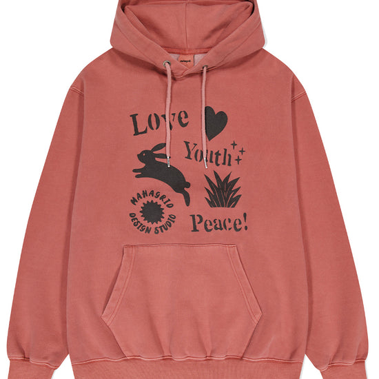 Mahagrid L.Y.P. PIGMENT HOODIE [RED]