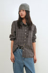 General Idea WOMAN Check Frill Blouse