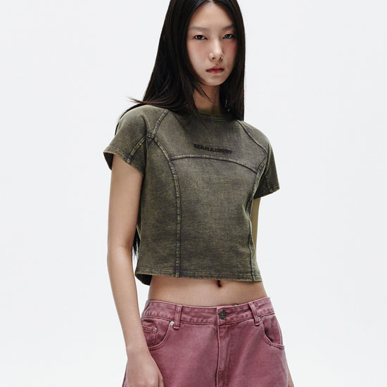 Mahagrid Washed Curved Tee
