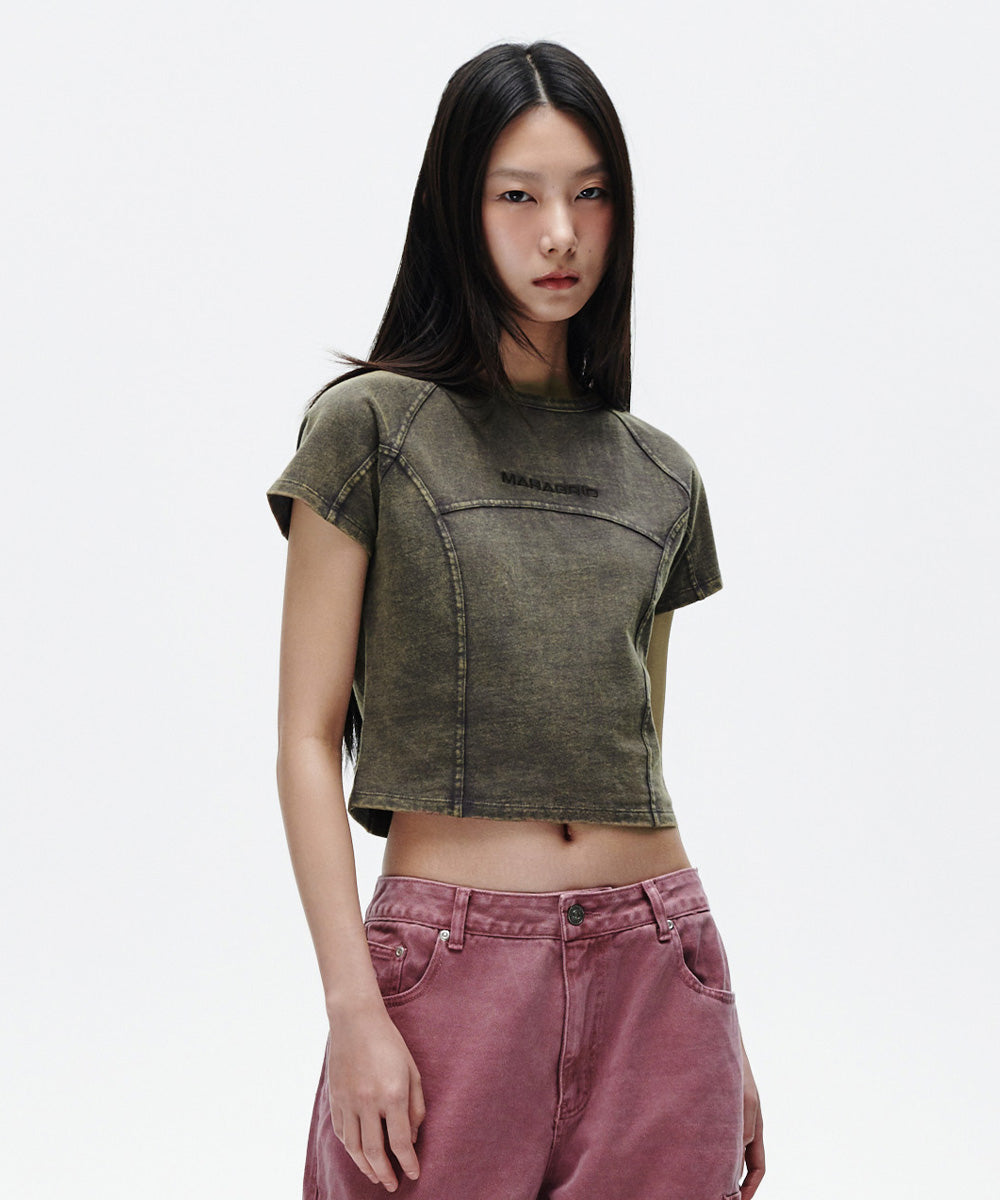 Mahagrid Washed Curved Tee