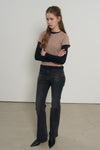 General Idea WOMAN Bootcut Washing Denim Pants [DEEP NAVY]