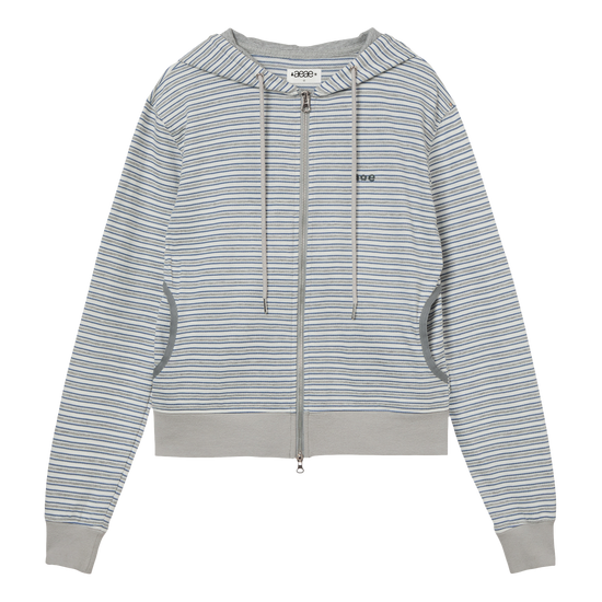 AEAE Stripe Hoodie Zip Up