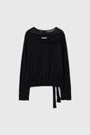 General Idea WOMAN Tie Unbalanced Layered Pullover