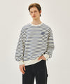 Marithé François Girbaud SMALL CLASSIC LOGO STRIPE SWEATSHIRT navy