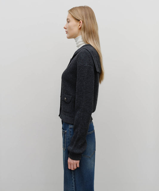 Marithé François Girbaud W SAILOR RIB KNIT CARDIGAN