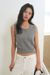 General Idea Woman Scallop Scarf Knit Vest