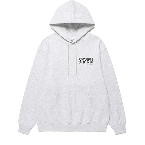 Cavish Kyurin Wearing PLUR HOODIE [LIGHT GREY (BLACK)]
