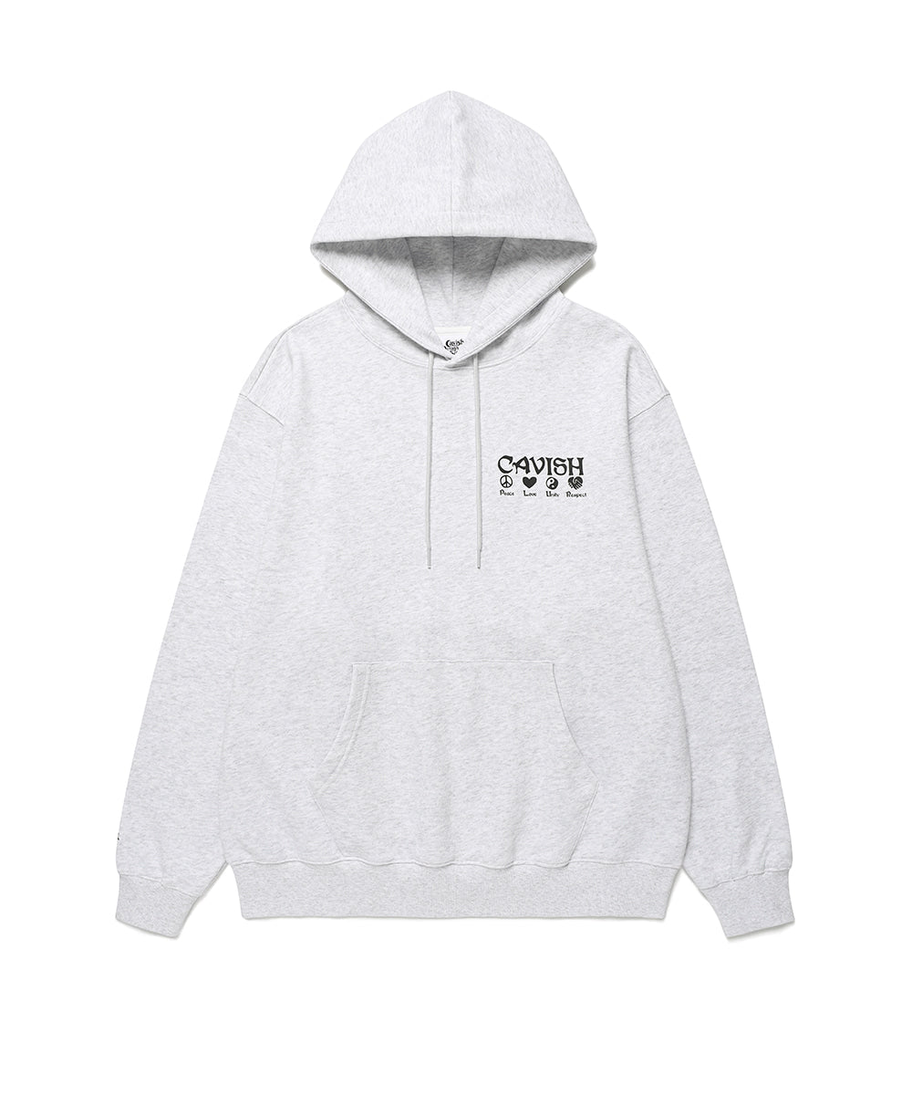 Cavish Kyurin Wearing PLUR HOODIE [LIGHT GREY (BLACK)]