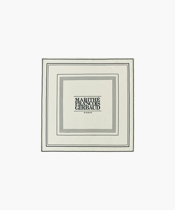 Marithé François Girbaud Classic Logo Silk Scarf Ivory
