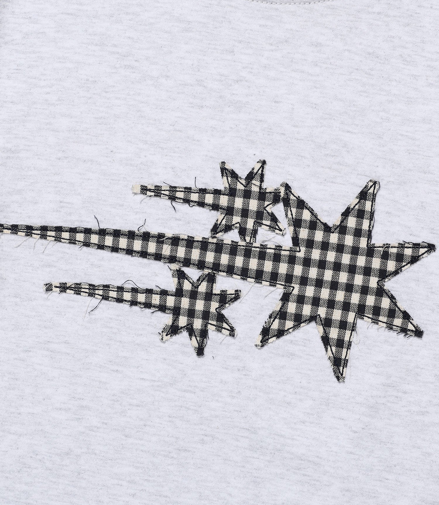 Nice Ghost Club 3star applique 3/4 sleeve tee[light grey]